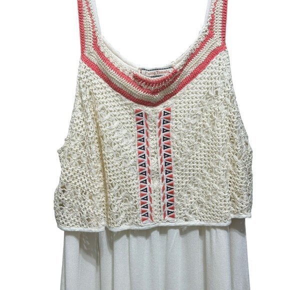 Flying Tomato Crochet Dress Large Boho Beach Hippie Festival Romantic Dainty - Picture 3 of 7